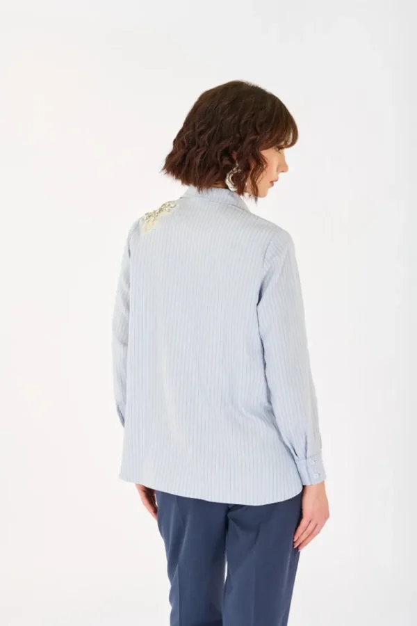 Giorgia & Johns Camicia riga patch gioiello